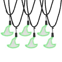 Gemmy Indoor Neon Witch Hat LED String Light, Green Front_Flat