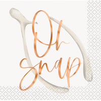 Serviettes à boissons jetables carrées en papier, bréchet Oh Snap avec aluminium, multicolore, 5 po, paq. 16, 2 épaisseurs, pour automne