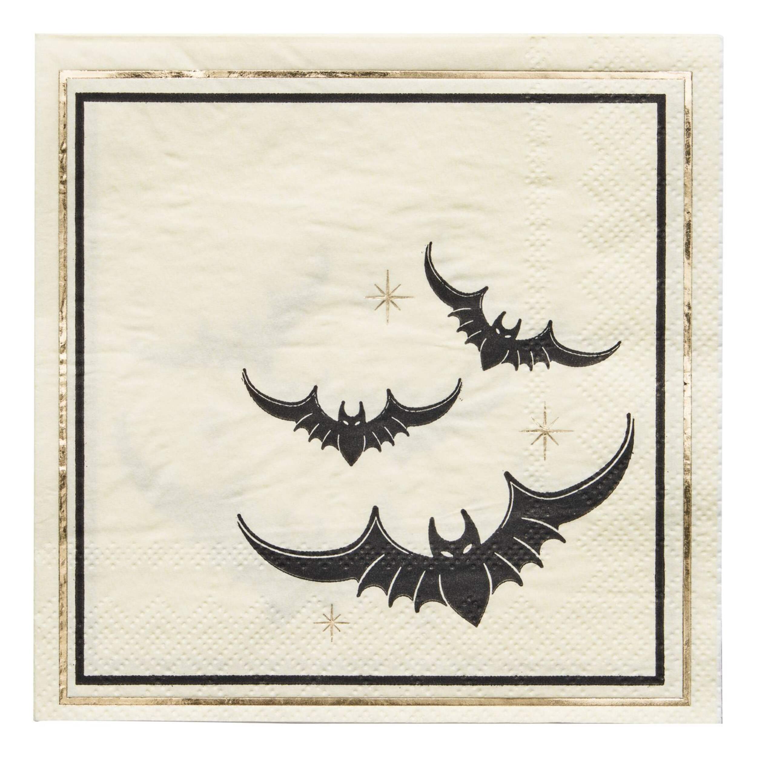 Sophistiplate Bat Halloween Themed Cocktail Napkin, 5-in, 20-pc Front_Flat