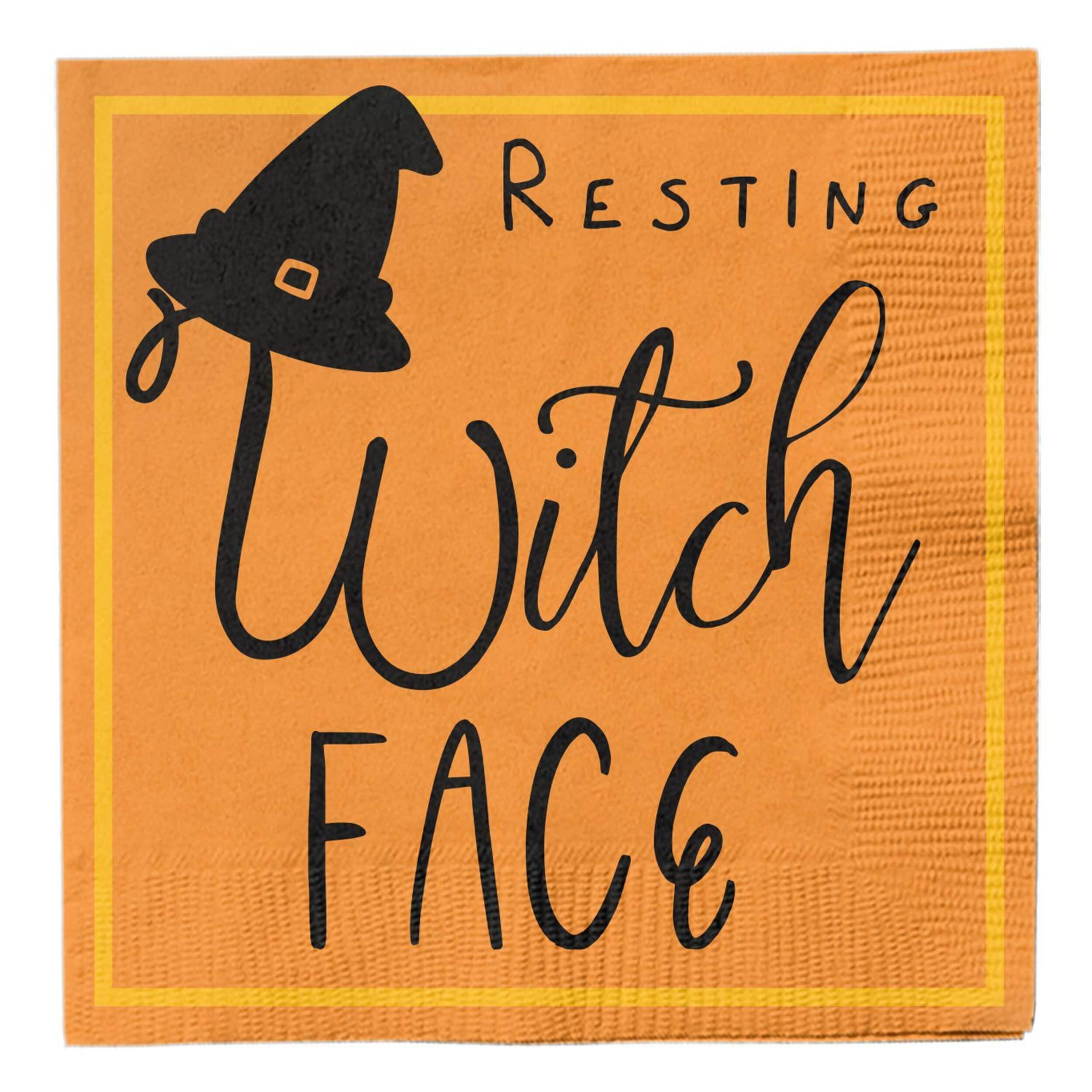 Serviettes à cocktail d'Halloween Resting Witch Face Sophistiplate, paq. 20 Front_Flat