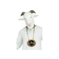 FEU ART G.O.A.T. Ensemble d'accessoires, blanc, taille unique, accessoire de costume à prêt-à-porter pour l'Halloween Front_Flat
