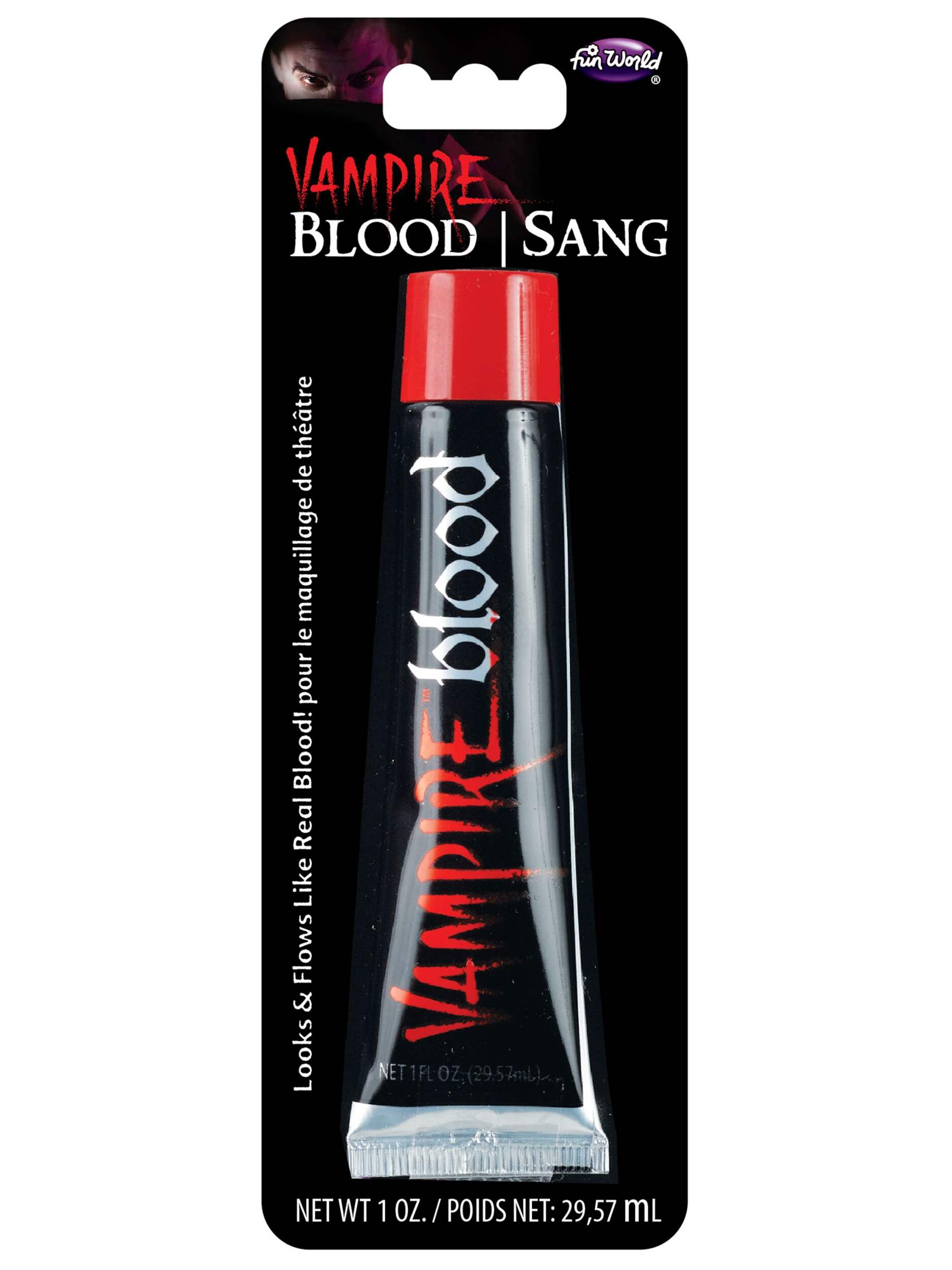 Vampire Blood Tube Costume Accessory for Halloween, 1-oz Front_Flat