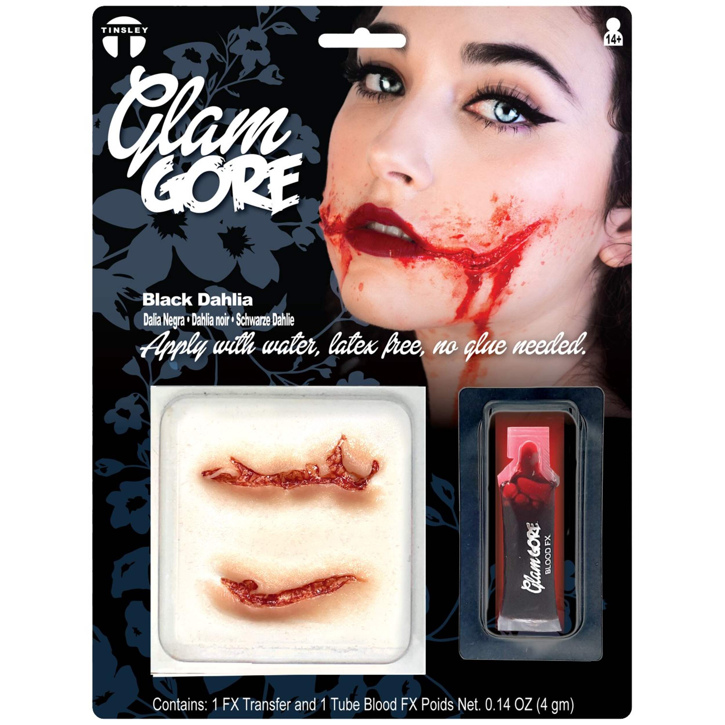 Bloody Mouth Scars Wearable Costume Accessory for Halloween Front_Flat