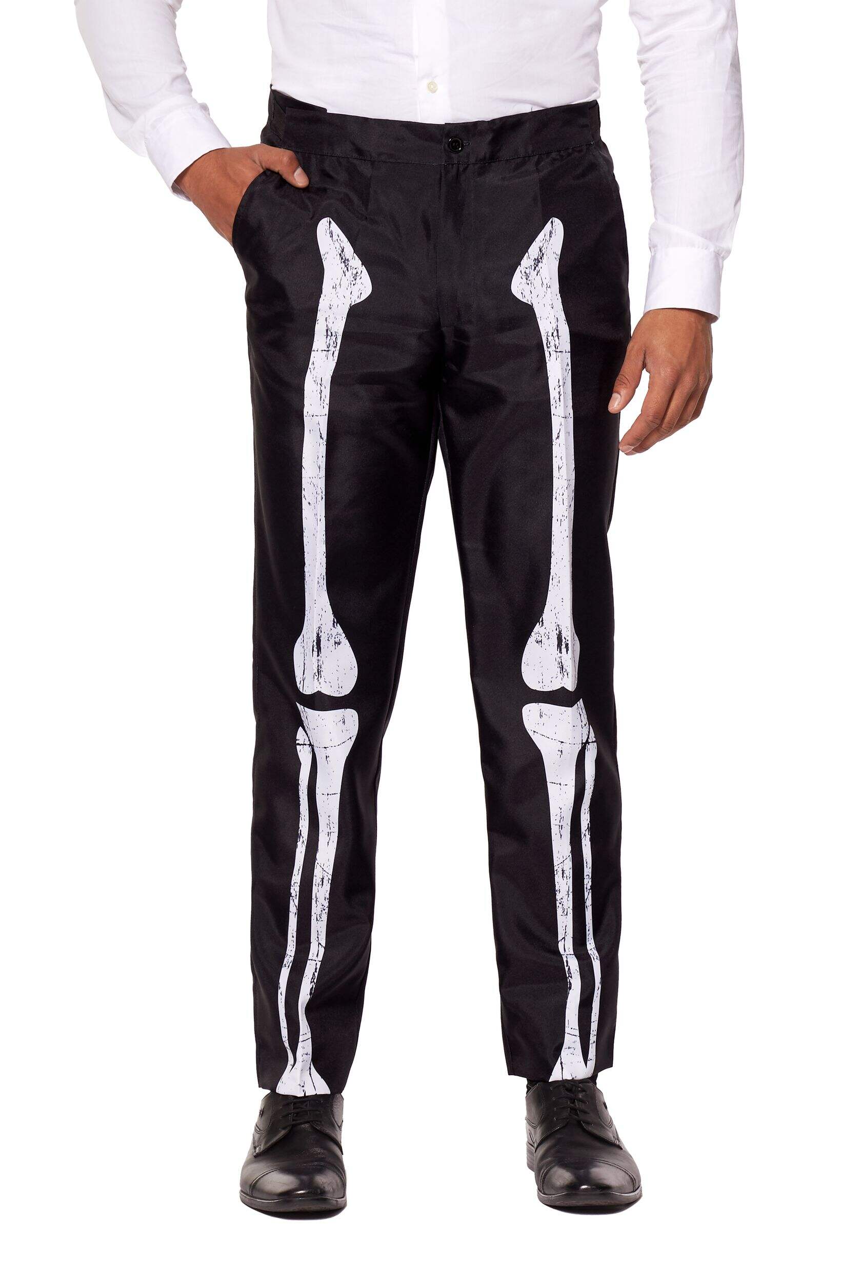 Skeleton Grunge Costume Halloween Costume, Black/White, Adult, Assorted Sizes Front_Flat