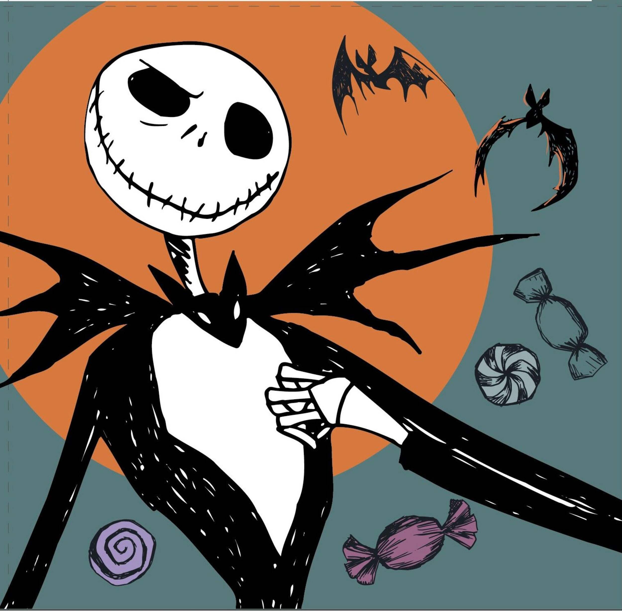 Nightmare Before Christmas Beverage Napkins, 16-pk Overhead_Flat