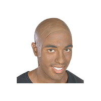 Dark Latex Bald Cap Adult-Sized Halloween Costume Accessory Front_Three_Fourths_Angled_Right