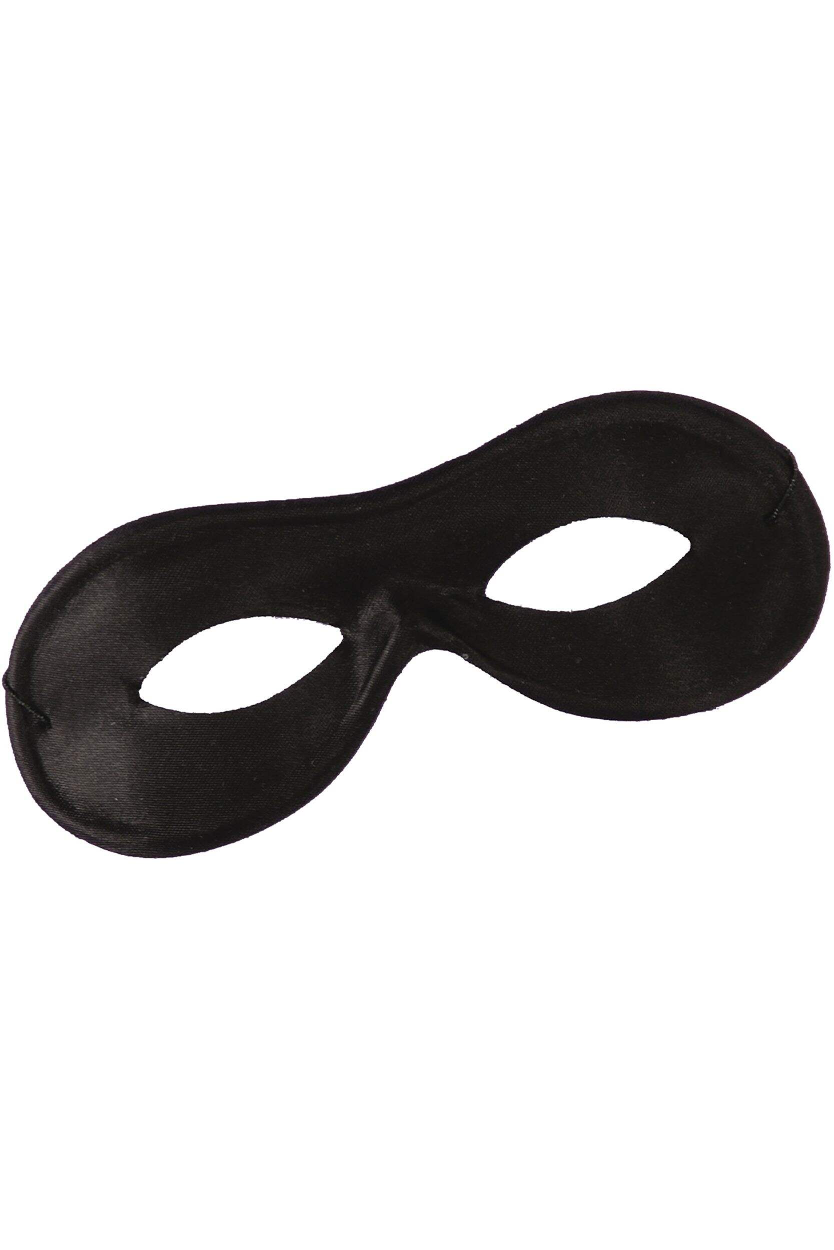 Black Mystery Mask Adult-Sized Halloween Costume Accessory Overhead_Flat