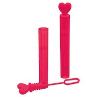 Bubble Wand Tubes, Red, Heart, 10-pk, Ages 3+, for Valentine's Day Composite_or_Mixed