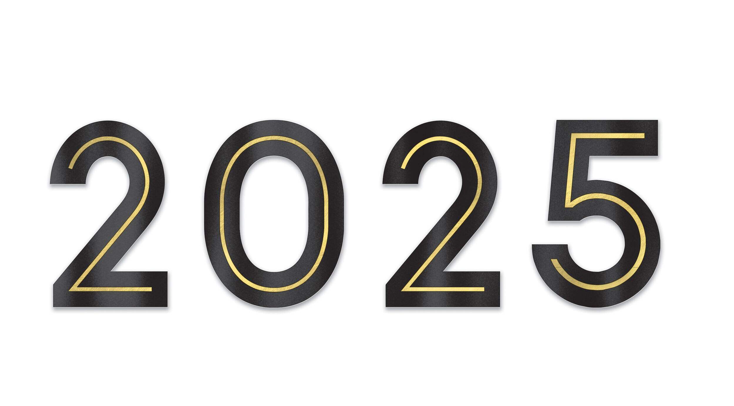 2025 Number Cutout, Black/Silver/Gold, for New Year's Eve Party City