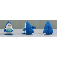 Requin en peluche bleu de la Saint-Valentin, 7 po Composite_or_Mixed