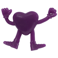 Valentine's Day Sticky Plastic Hearts Gift, Suitable for Walls/Windows 4-pk