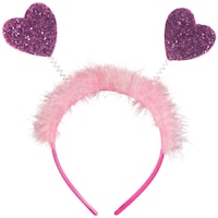 Valentine's Day Pink Heart Head Bopper for Valentine's/Anniversary Gift or Decor Front_Flat