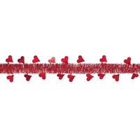 Valentine's Day Decoration Red Love Heart Tinsel Garland, 8-ft Front_Flat