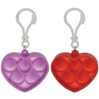 Valentine's Day Heart Popper Key Chains for Valentine's/Anniversary Gift, 12-ct Front_Flat