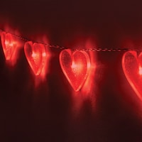 Valentine's Day Red Heart String Lights