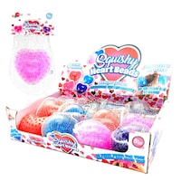 Valentine's Day Squishy Heart Beads Sensory Piece Gift/Toy, 4 Colours, Ages 5+