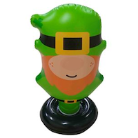 St Patrick's Day Inflatable Leprechaun Decoration, Indoor/Outdoor, 38-in x 21-in