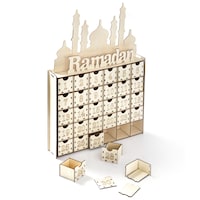 Countdown to Eid Ramadan Wooden Advent Calendar, Natural, for Eid Composite_or_Mixed
