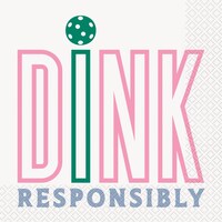 Summer Pickleball "Dink Responsibly" Lunch Napkins, 16-pk