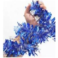 Banderole de guirlandes scintillantes suspendue en forme de ménorah de Hanoukka, bleu, 6,6 pi CloseUp