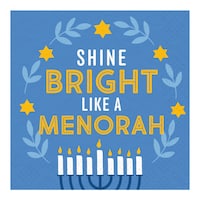 Serviettes à boissons Hanoukka Shine Bright Sophistiplate, paq. 20