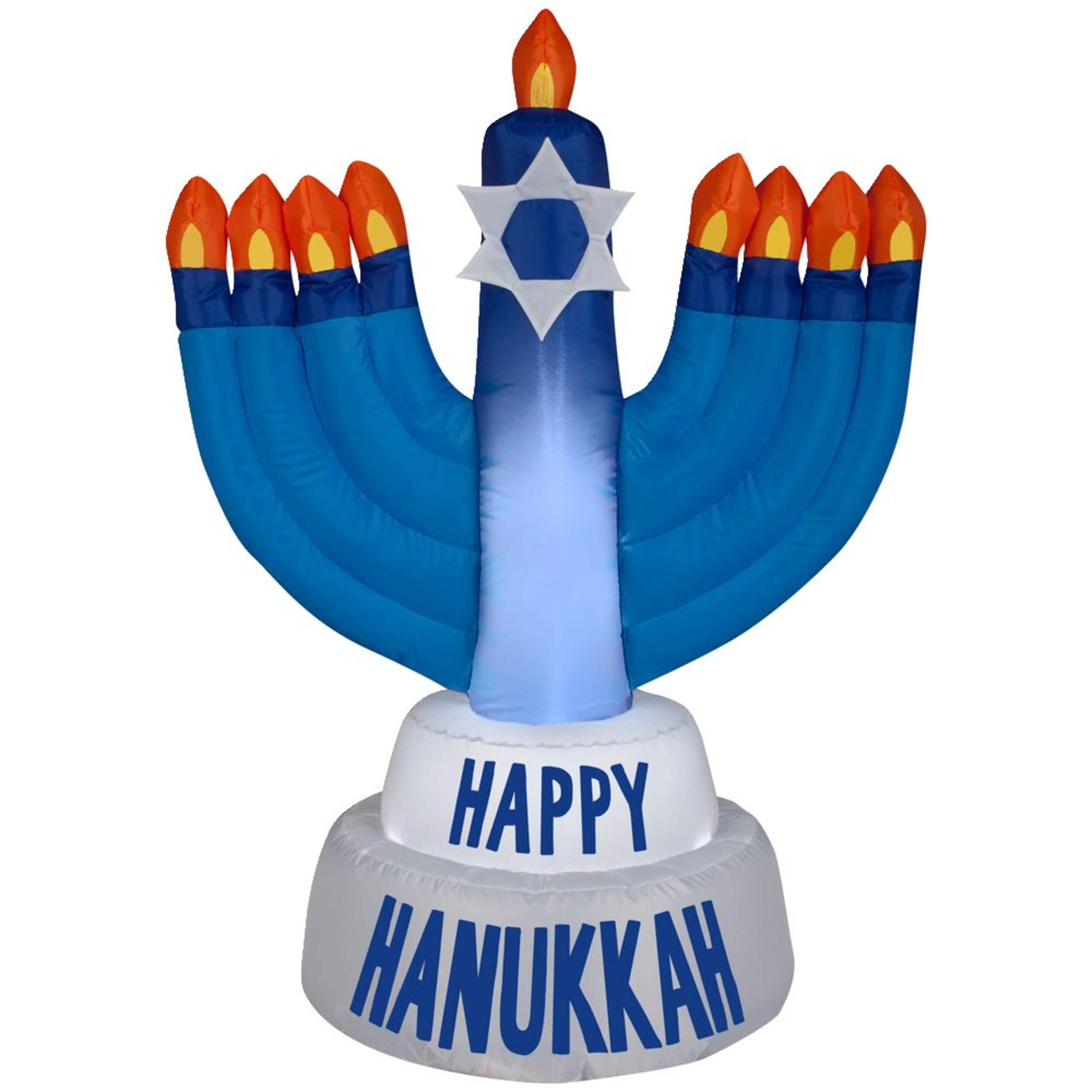 Gemmy Inflatable "Happy Hanukkah" 3.5-ft Menorah Decoration Front_Flat