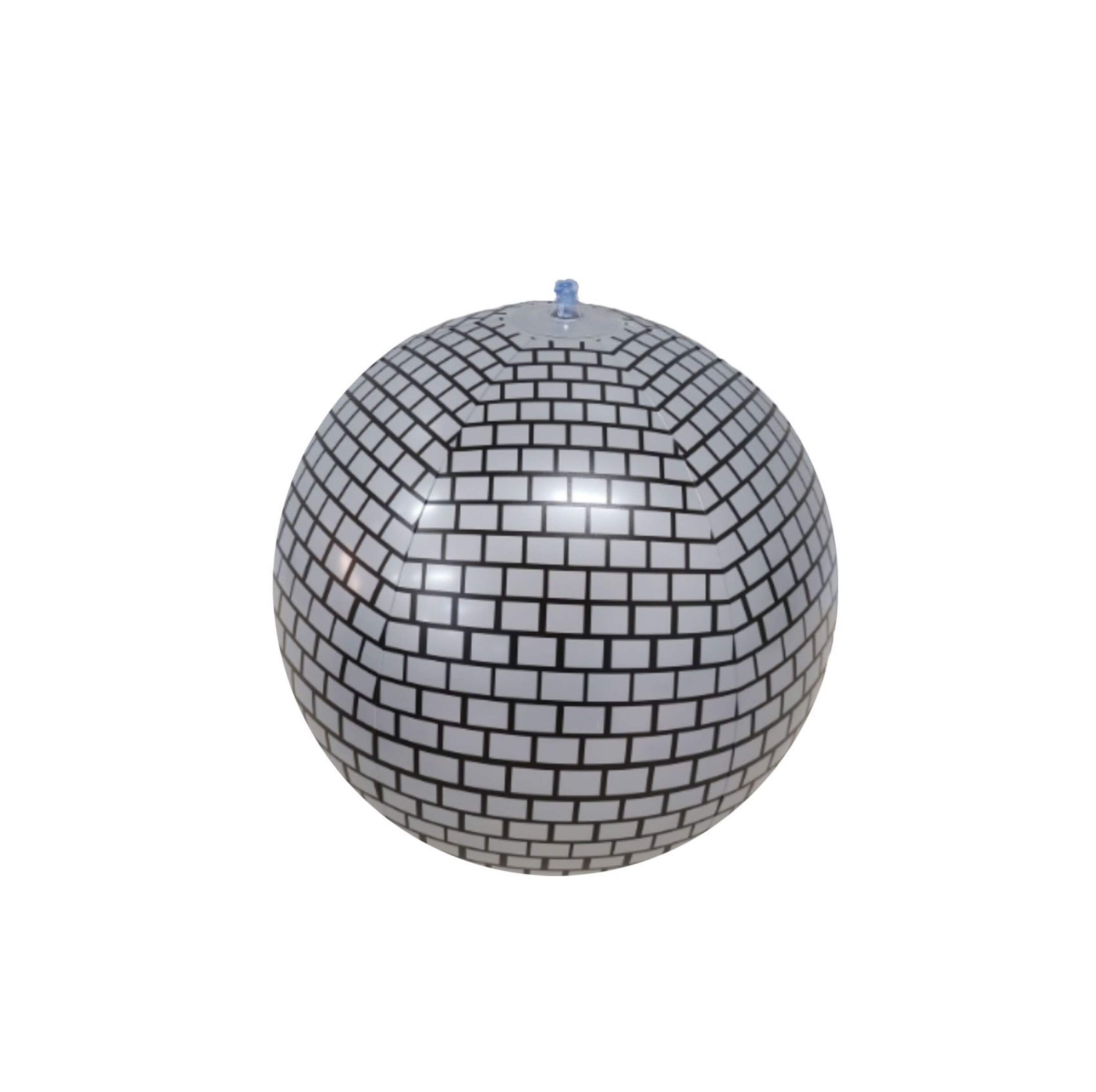 PartyAire 22-in Silver Metallic Inflatable Disco Ball Front_Flat