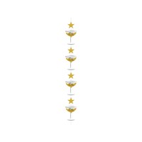 Décoration scintillante champagne suspendue Rainbow Moments, argent/or Front_Flat