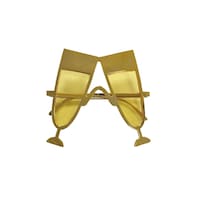 Rainbow Moments New Year's Eve Gold Champagne Bottle Glasses Front_Flat