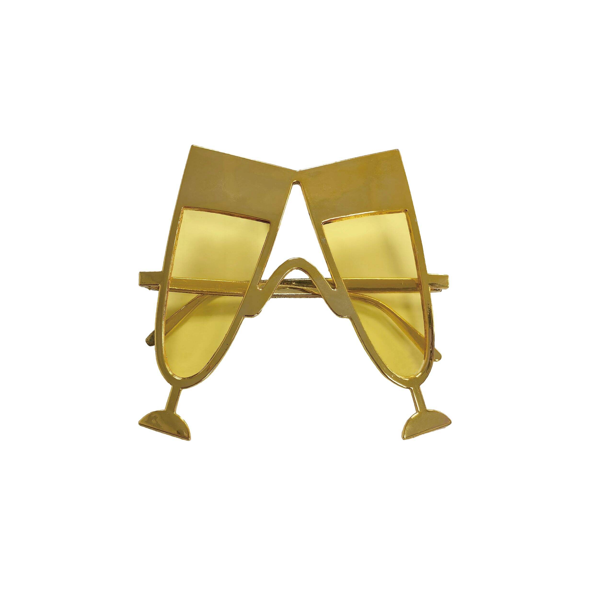 Verres à champagne veille du jour de l'An Rainbow Moments, or Front_Flat