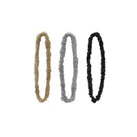 Rainbow Moments Assorted Lei, Black/Silver Gold, 36-in