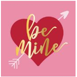 Valentine's Day Be Mine Beverage Napkins, 20-pk Front_Flat