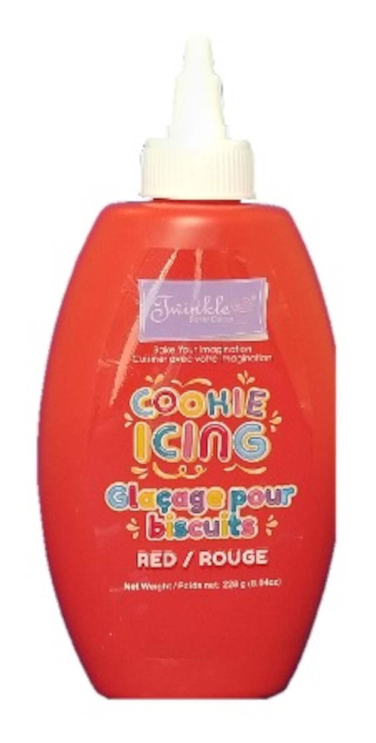 Twinkle Baker Décor Gluten Free Cookie Icing, Red, 228-g Front_Flat
