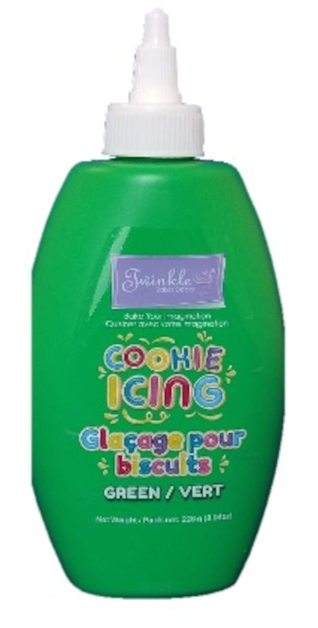 Twinkle Baker Décor Gluten Free Cookie Icing, Green, 228-g Front_Flat