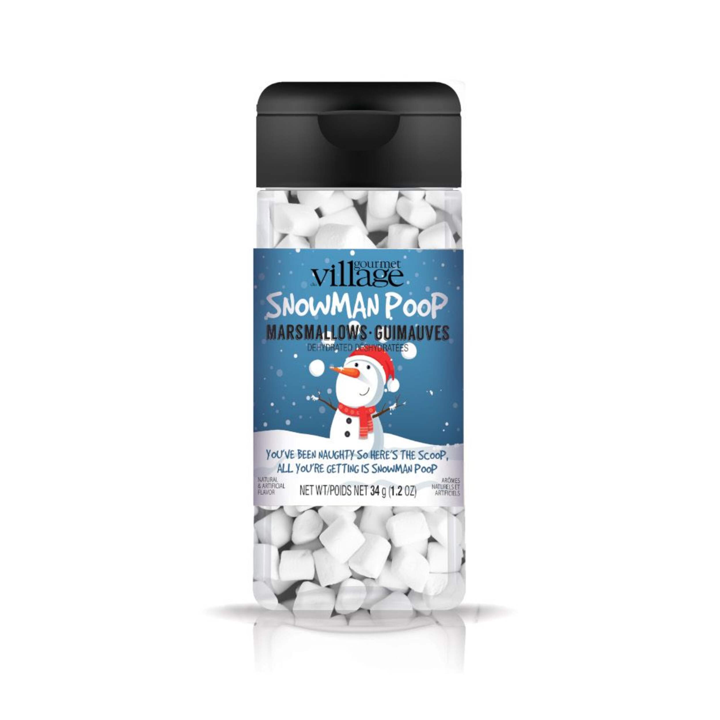 Snowman Poop Dehydrated Marshmallow Topper, 34-g Front_Flat