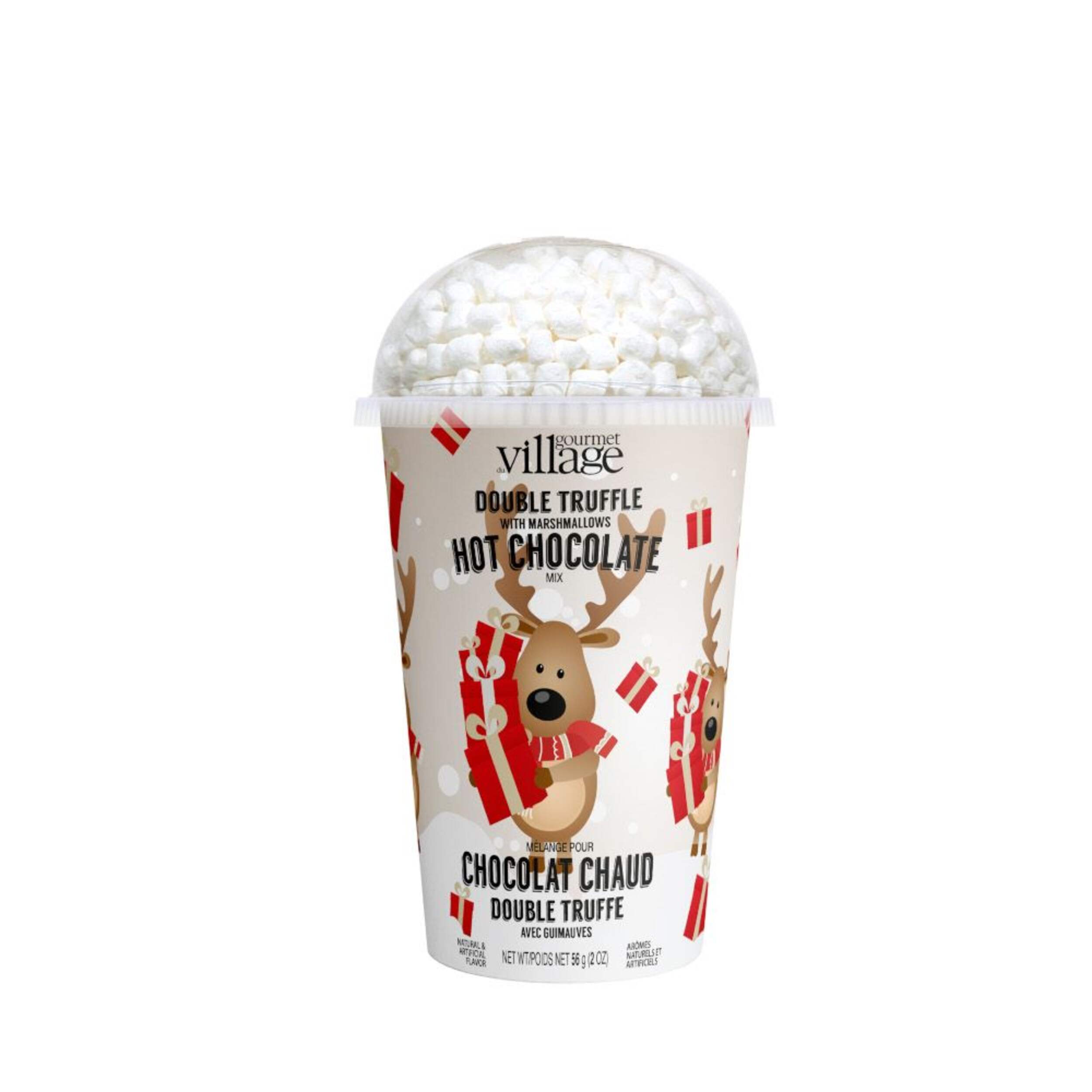 Reindeer Double Truffle Hot Chocolate Cup with Marshmallows, 56-g Front_Flat