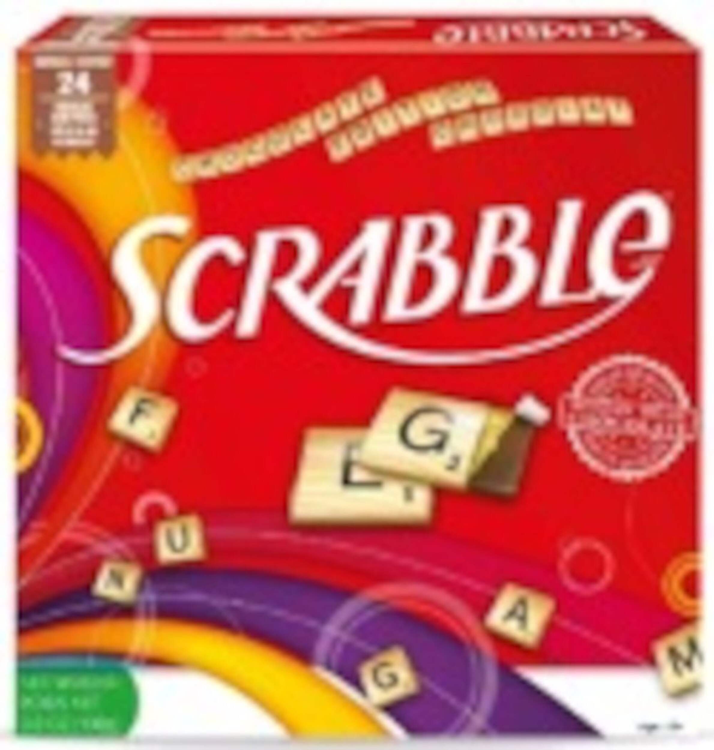 Scrabble Board Game with 24 Milk Chocolate Game Cards, All Ages, 108-g Front_Flat