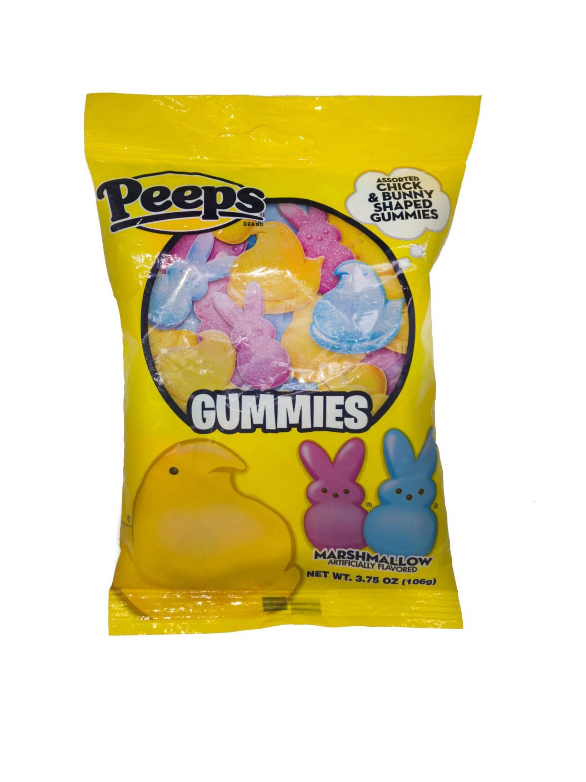 Peeps Easter Marshmellow Gummies Chick & Bunny Bag, 106g Front_Flat