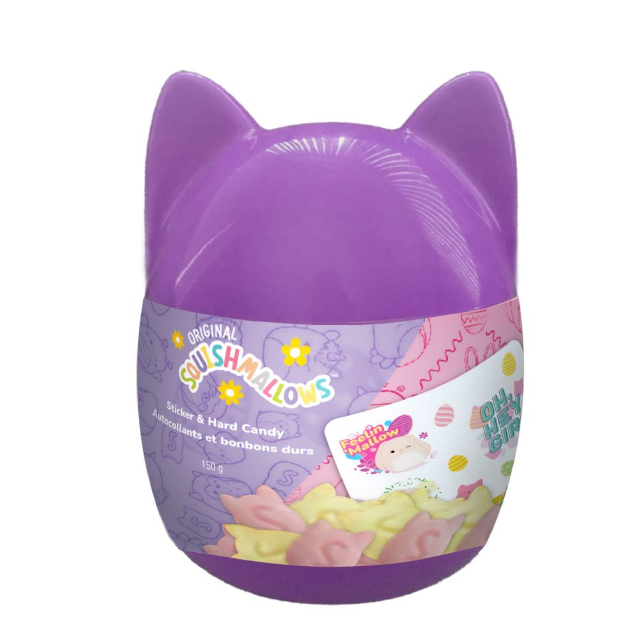 Oeuf de Pâques avec bonbons durs et autocollant Squishmallows, 20 g Front_Flat