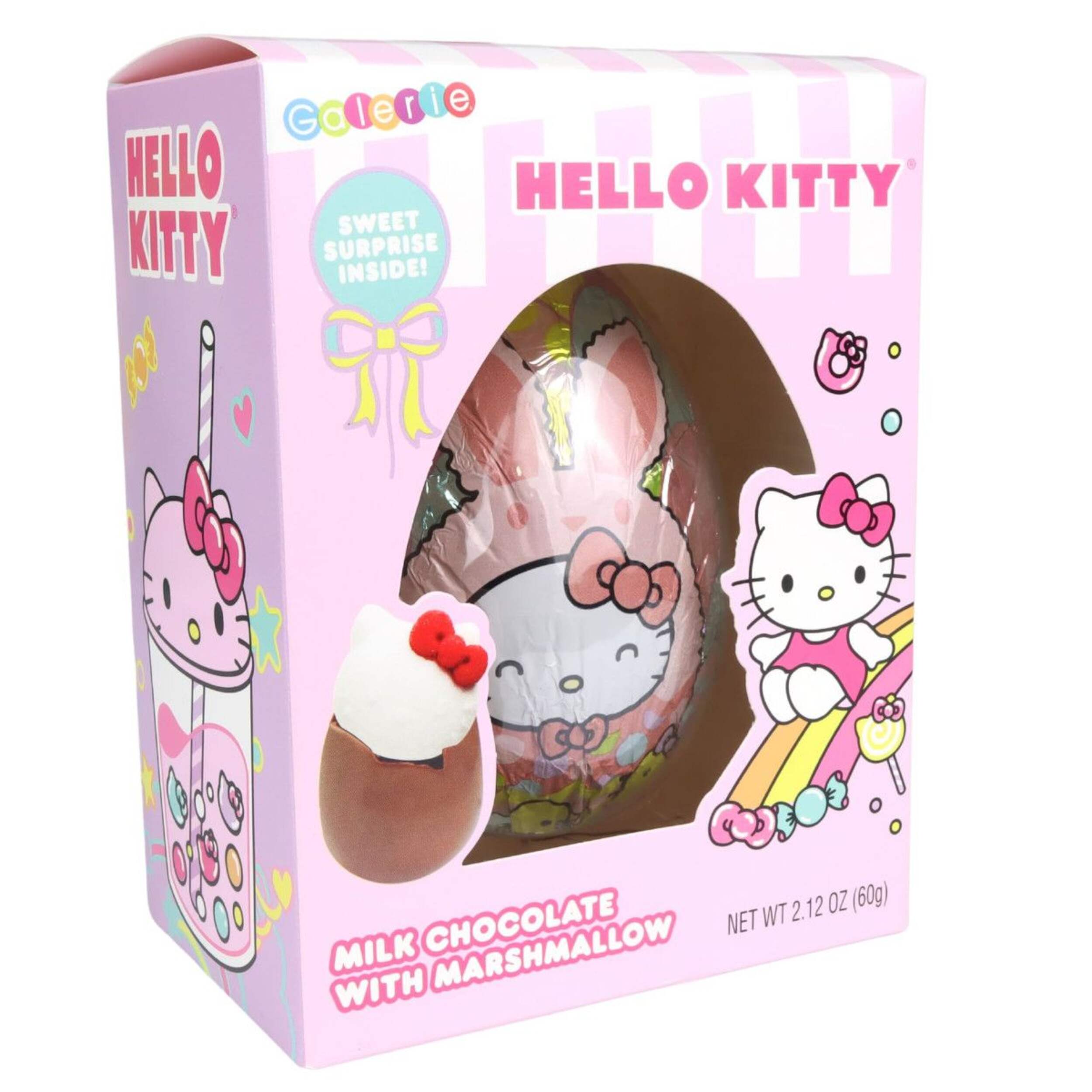 Hello Kitty Easter Milk Chocolate Egg With Marshmallow, 60g Front_Three_Fourths_Angled_Right
