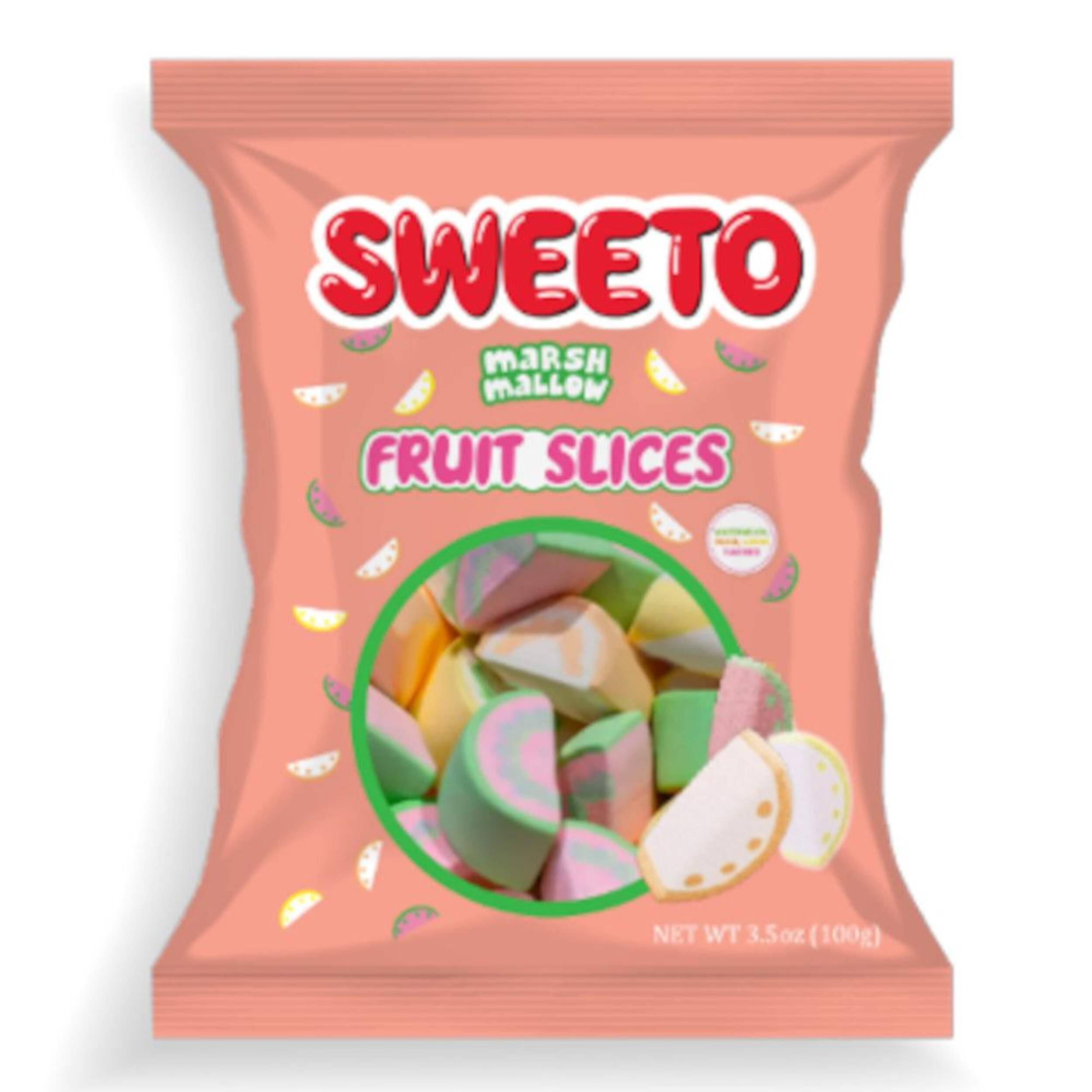 Tranches de fruits guimauves Sweeto, 100 g Front_Flat