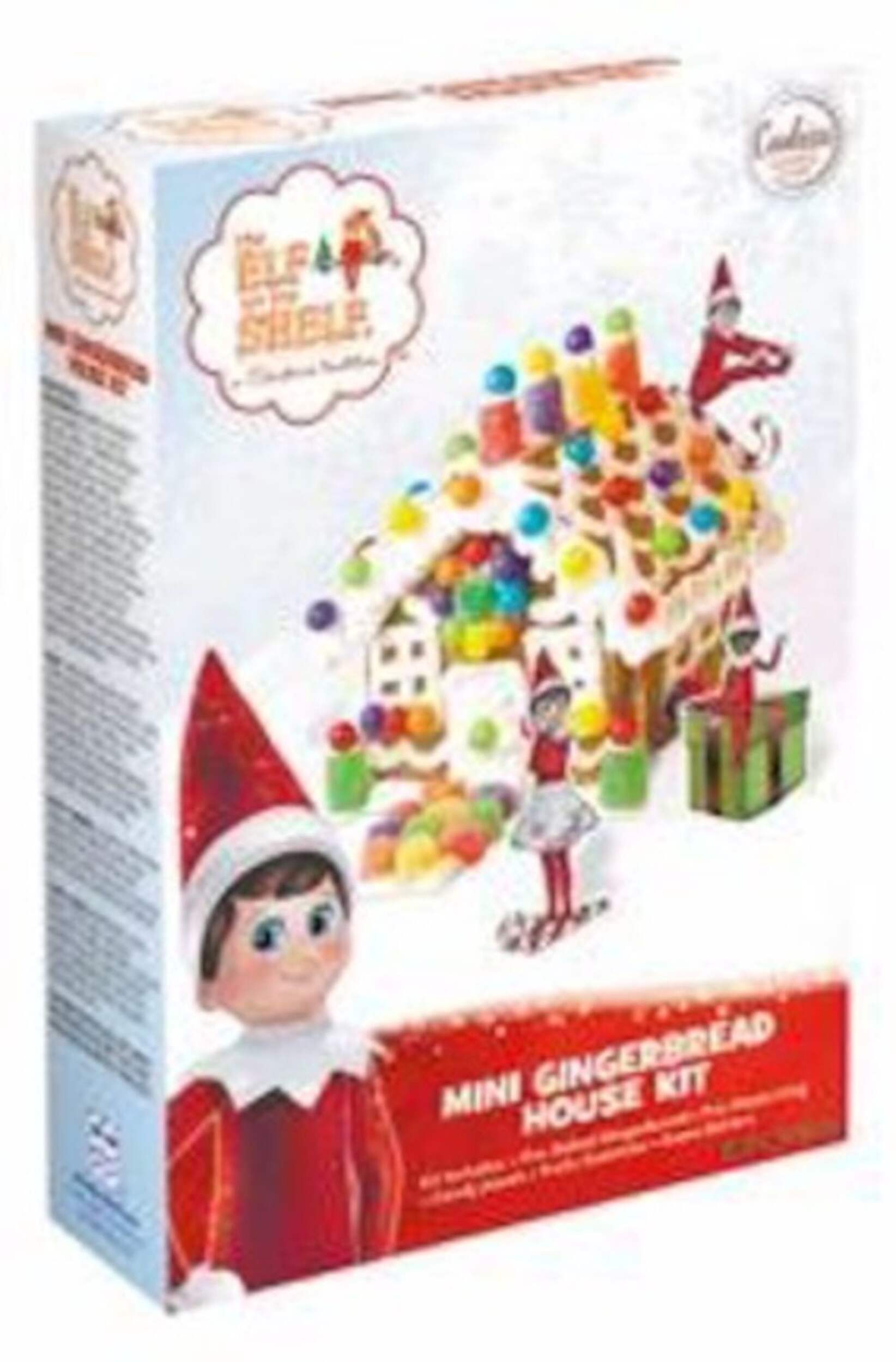 Elf Miniature Gingerbread House Kit with Candy and Icing Front_Angled_Right