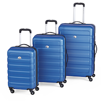 Outbound 3-Piece Luggage Set, Hardside Spinner Wheel Travel Suitcase Front_Three_Fourths_Angled_Left