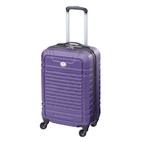 Outbound Hardside Spinner Wheel Carry-On Travel Luggage Suitcase, Lime/Purple, 20-in Front_Angled_Left