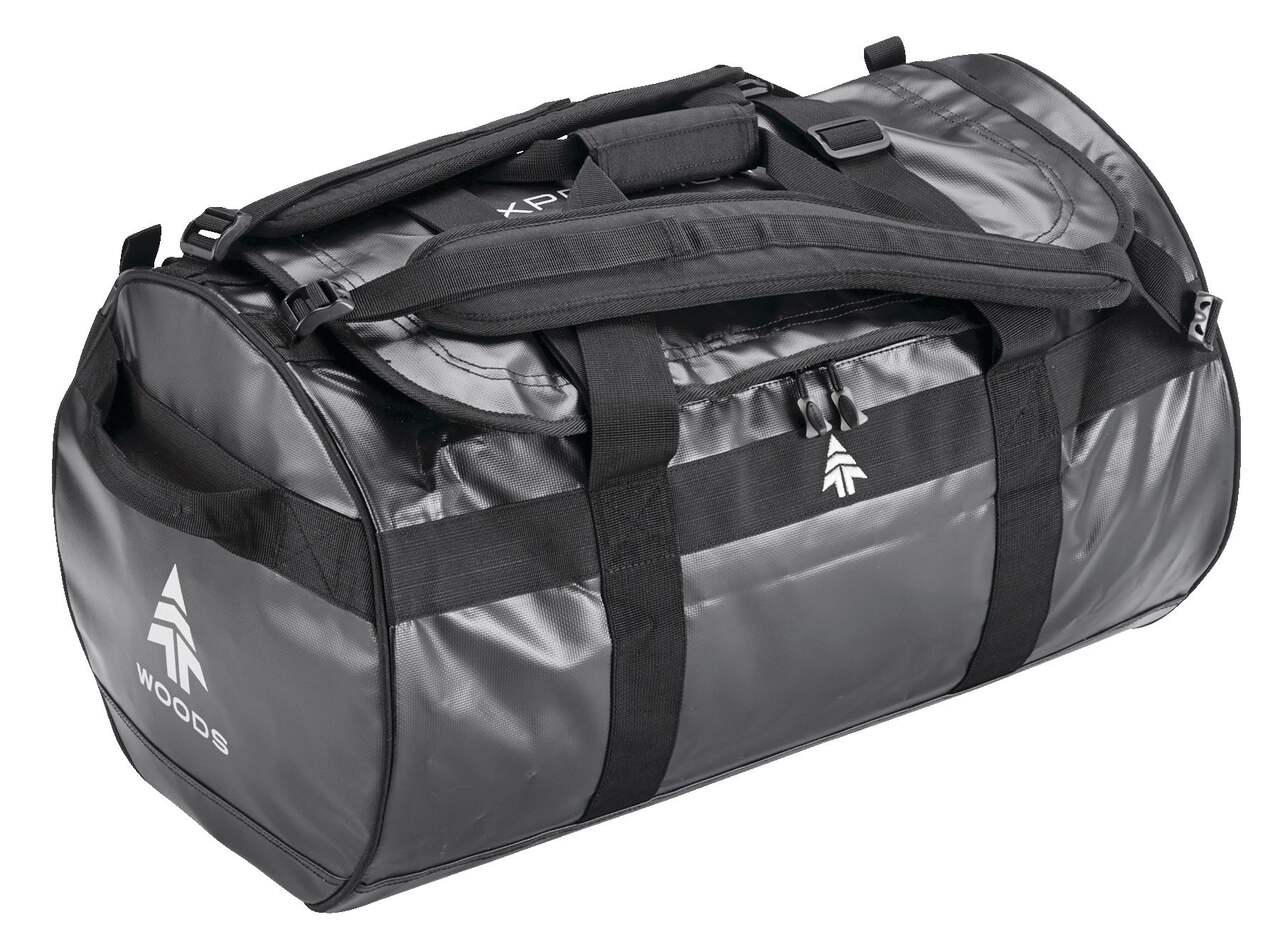 Woods Roam Lightweight Weekender Overnight Travel Duffle Bag w/ Backpack  Straps, 65-L