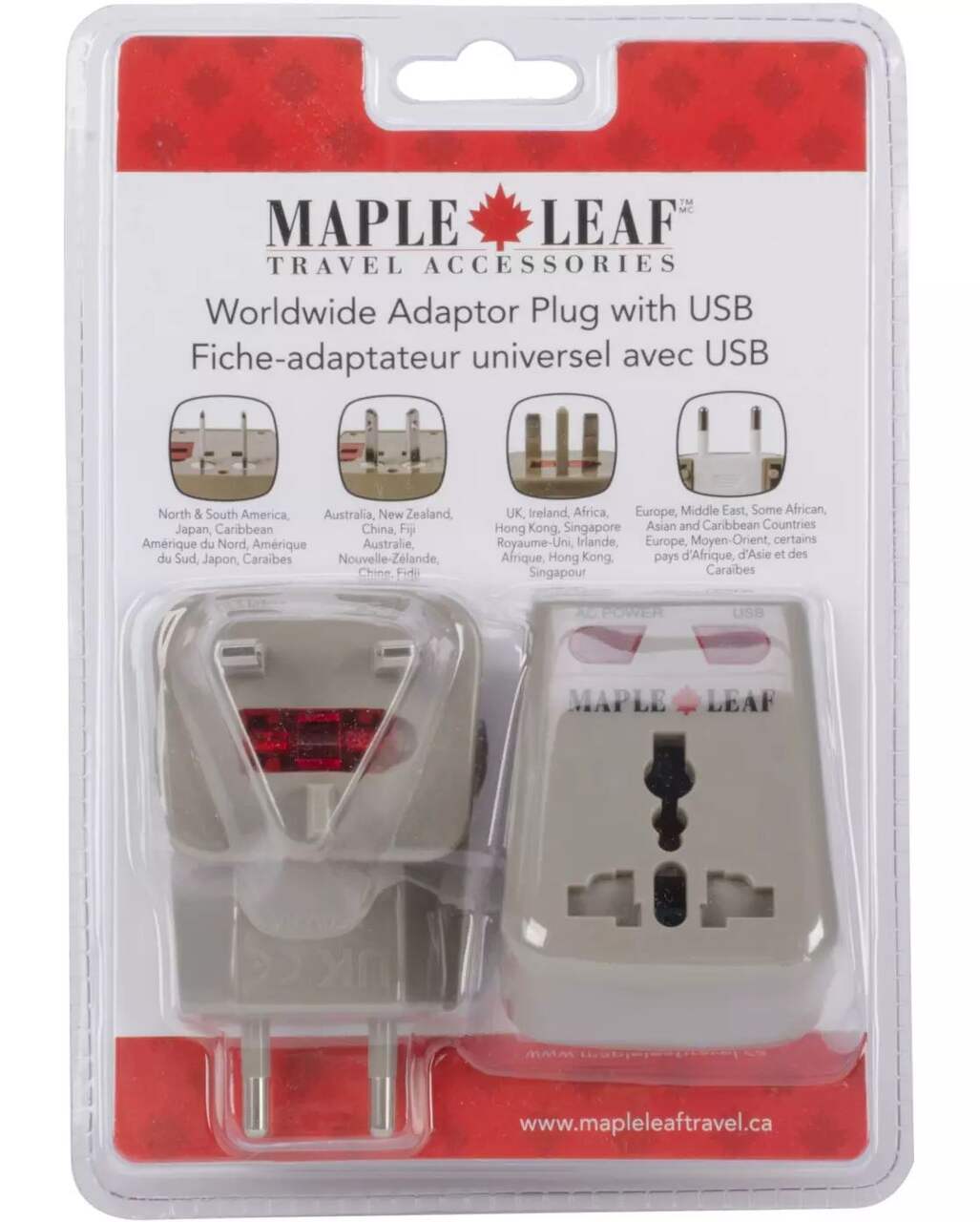Adaptateur de voyage universel Maple Leaf International et convertisseur de  courant 220 à 110 V