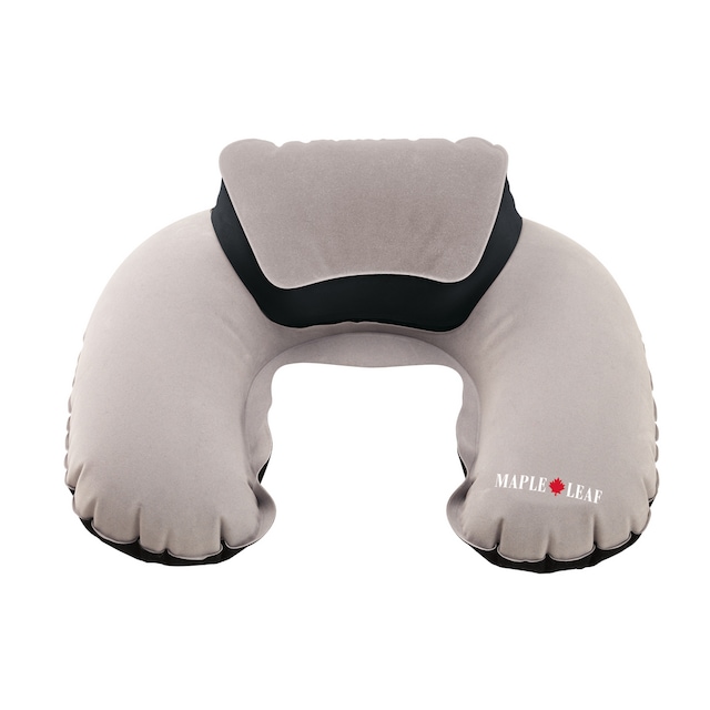 Maple Leaf Double Comfort Inflatable Head & Neck Support Travel Pillow