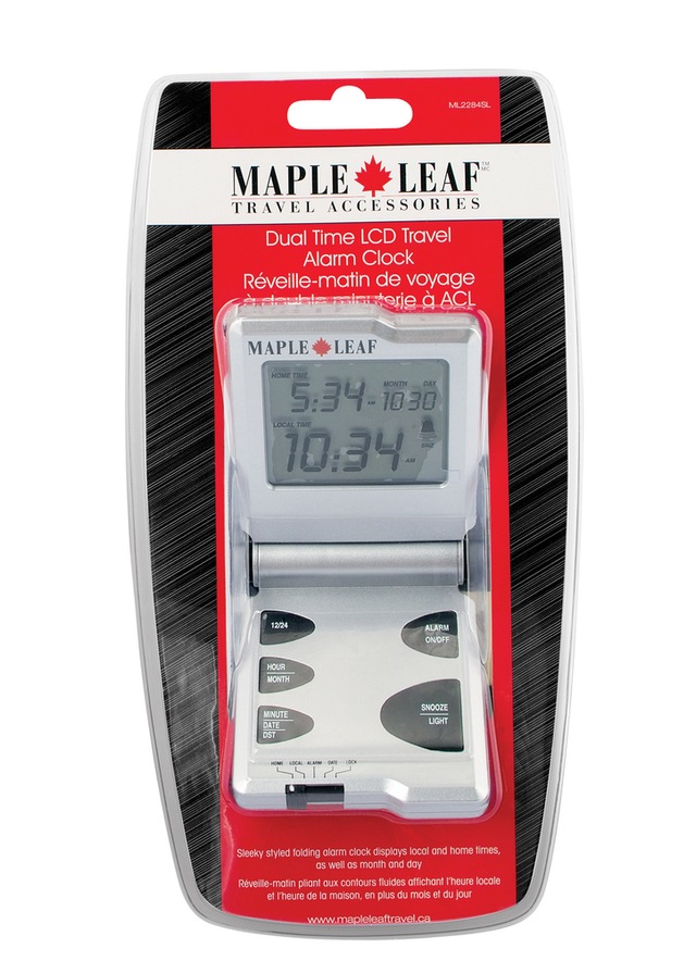 Maple Leaf DualTime Travel Clock Canadian Tire