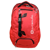 Outbound University Multi-Pocket Laptop Backpack For School/Travel, Assorted, 19.5-L Front_Flat