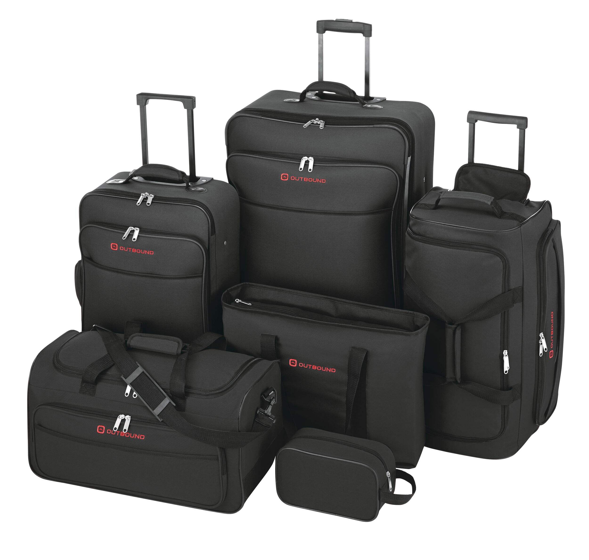 Outbound Spinner Luggage Set, Assorted, 6-pc Composite_or_Mixed